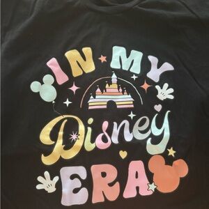 Disney Women's Black Tee with Colorful Graphic Taylor Swift